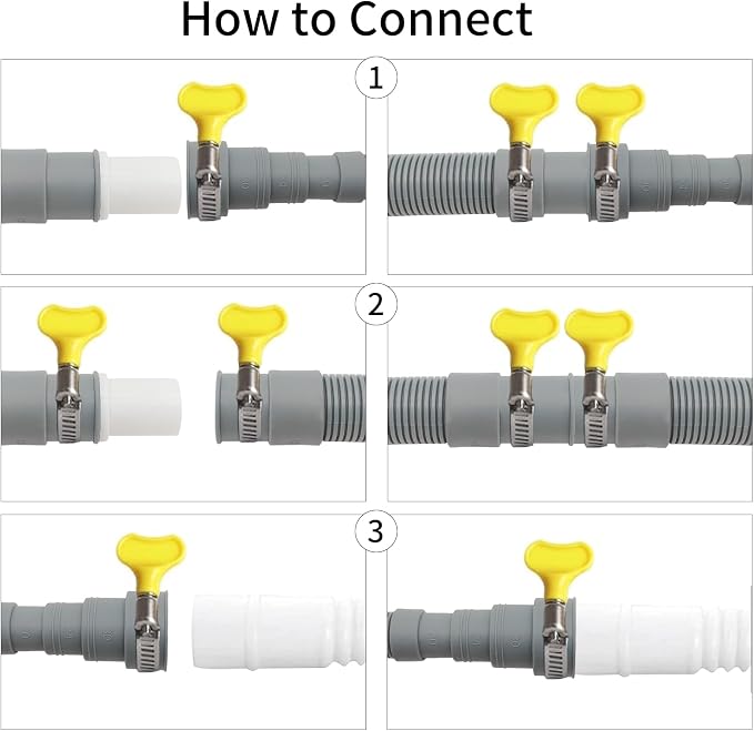 6.5ft Universal Washing Machine Drain Hose Extension Kit - Image 4