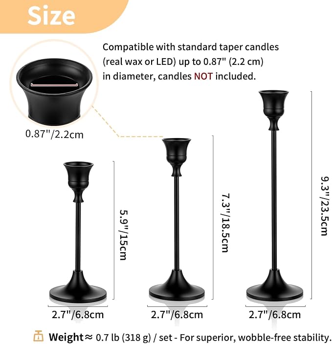 NUPTIO Halloween Candle Holder for Candlestick: Solid Aluminum - Image 5