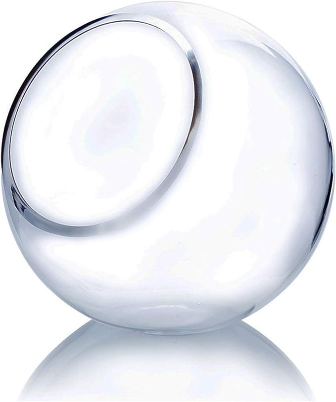 WGV Slant Cut Bowl Glass Vase, Width 7.5", Height 7.5", Candy Dish, Fruit Jar by WGVInternational-OpusGlassware