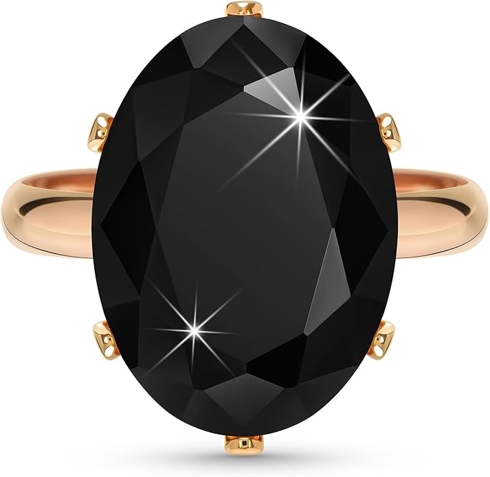 Linawe Cubic Zirconia Imitation Diamond Moissanite Rings for Women, 14K Gold/Rose Gold/Silver Adjustable Chunky Ring, Costume Rhinestone Jewelry for Wedding Engagement