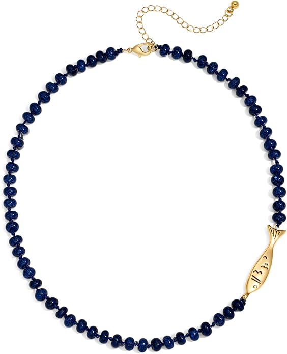 Gold Fish Charm Boho Necklace for Women Adjustable Summer Beach Jewelry, 2 Styles Available