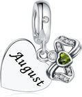 Birthstone Charms 925 Sterling Silver Charms Fit Pandora Charms Bracelet Fit Wife Mother's Day Christmas Birthday Gift