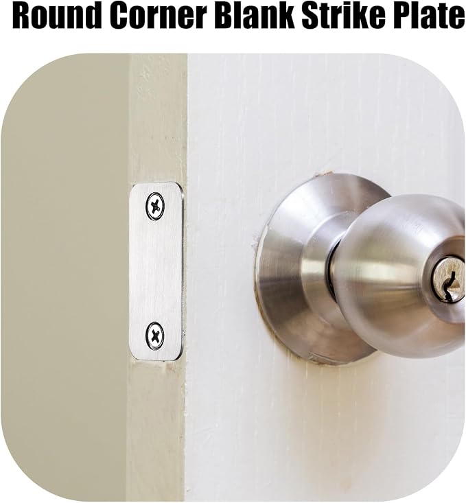Blulu 1 Set Door Hole Cover Plate Blank Strike Filler Plate, Increase Home - Image 4