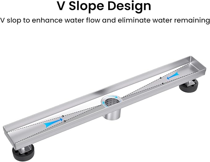 EXF Linear Shower Drain 36 Inch Brushed Nickel - Image 2