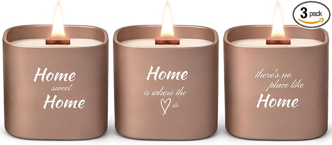 Set of 3 Premium Scented Soy Candles Gift Set | Home Collection – White Musk by LumiBrand