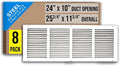 Fits 24x10 Duct Opening | Steel Return Air Grille by Handua | Vent Cover Grill by Handua