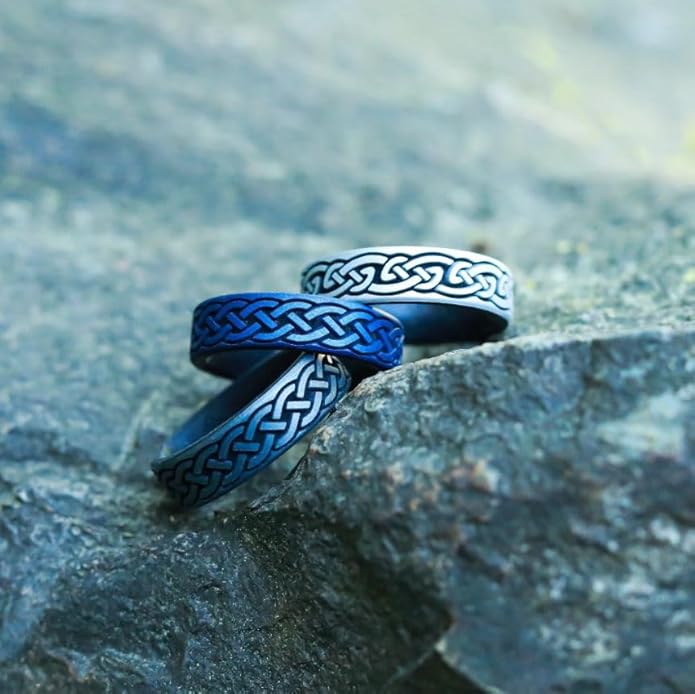 Knot Theory Celtic Butterfly Sailor Infinity Silicone Ring for Men Women - Breathable Dual Layer Comfort Fit 6mm Bandwidth
