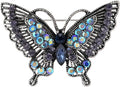 Rhinestone Butterfly Brooch for Women Sparkling Gold Silver Blue Black Crystal Big Butterfly Brooch Pin Cute Insect Pin Elegant Clothing Hat Bag Skirt Accessories Christmas Birthday Party Jewelry