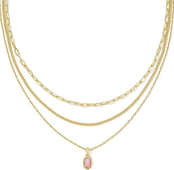 Kendra Scott Mini Elisa Triple Strand Necklace, Fashion Jewelry for Women