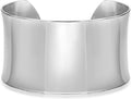 Lavari Jewelers 7 Inches Long Wide Open Cuff Bangle Bracelet for Women I 2.5 Inches in Diameter and 1.5 Inches in Height I Ion Plated Stainless Steel or Satin Finish Bangle for Her I Wide Bracelet
