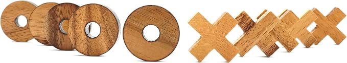 BSIRI Tic Tac Toe Wooden Board Games- Unique Gifts, Fun Gifts - Image 6
