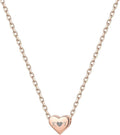 ChicSilver Personalized 925 Sterling Silver Dainty Small Heart/Star/Moon/Dot/Triangle Pendant Necklace for Women, Silver/Gold/Rose Gold/Black (with Gift Box)