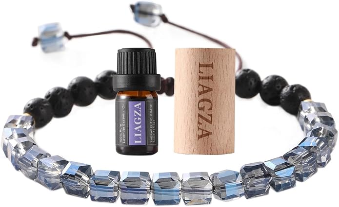 Lava Rock Bead Bracelet For Women-Zebra Stone Beaded Bracelets Essential Oil Aromatherapy Bracelet Set Balancing Chakra - Perfect Gifts For Women