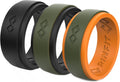 Rinfit Silicone Rings for Men 9mm Wide, 2mm Thick - Mens Rubber Wedding Bands - Infinity Ring with 2 Layers - Patented Design