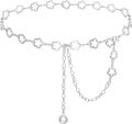 Small Flower Metal Belt Chain - Adjustable Waist Chain for Women's Dresses