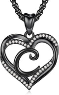 INFUSEU Unique Initial Necklaces for Women Girls Small Heart Letter Jewelry, Meaningful Personalized Gifts