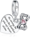 925 Sterling Silver Charms Fit Pandora Charms Bracelet God Has You In His Arms I Have You In My Heart Fit Wife Daughter Mother's Day Christmas Birthday Gift