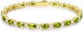 FANCIME 14K Gold Plated Birthstone Bracelets 4mm Sterling Silver Tennis Bracelets Gold Bracelets Birthday Jewelry Gifts for Women 7"
