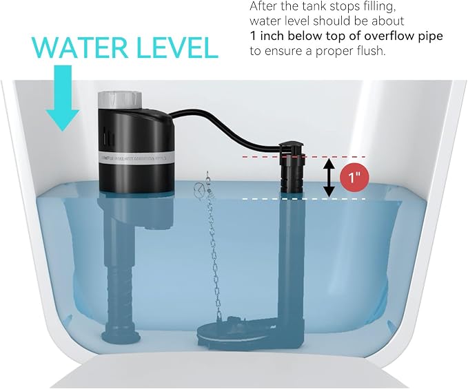 R&T A1350 Quiet Toilet Fill Valve Toilet Universal Tank Parts Replacement - Image 7