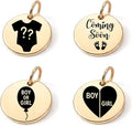SM Design Pregnancy & New Baby Charm Set – Set of 4 Meaningful Stainless Steel Charms – Great for Crafting, Making Bracelets and Necklaces - Meaningful Keepsake Charms for Expecting & New Moms