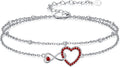 Anklet for Women 925 Sterling Silver Double Infinity Ankle Bracelet Waterproof Summer Jewelry Anniversary Birthday Gifts for Her