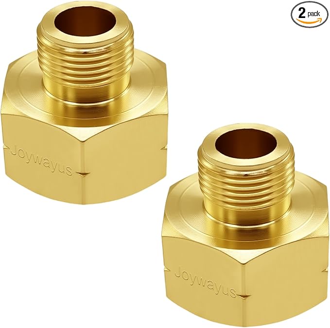 Joywayus 1/2 NPT Female to 3/8 Compression Male Thread Pipe Fitting, Brass by Joywayus