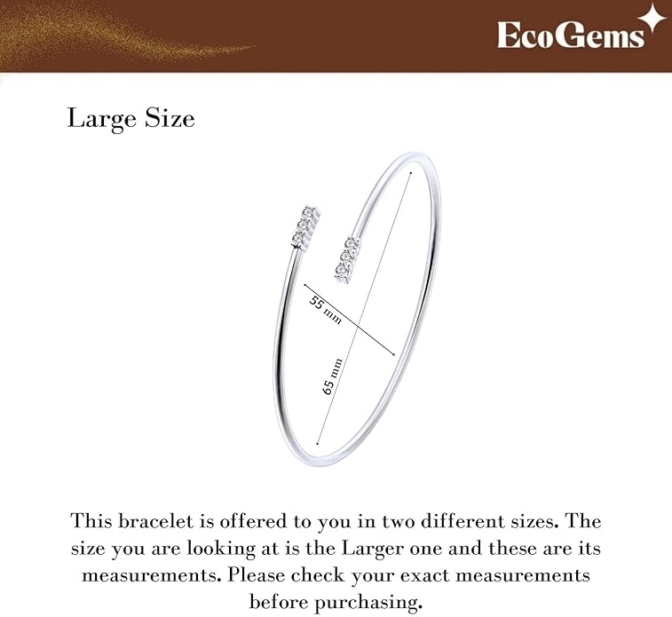 EcoGems Lab Grown Gemstone & Moissanite Bracelets – 14K White or Yellow Gold Plated Sterling Silver – Featuring Lab Grown Diamonds, Emeralds, Paraiba, Sapphire & Pearls – Sustainable Luxury Gift with Gift Box