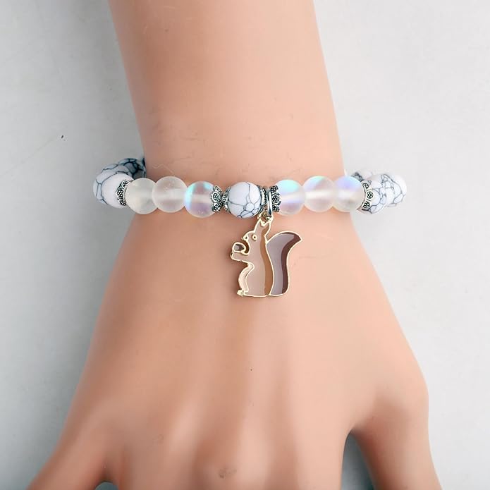 FUSTMW Squirrel Gifts Squirrel Bracelets Gifts for Squirrel Lovers Jewelry Cute Animal Lover Gifts Squirrel Inspired Gifts