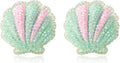 Seashell Starfish Earrings Beach Jewelry for Women Pearl Drop Shell Earrings Ocean Beachy Fashion Accessories Womens Summer Outfits 2026 Tropical Vacation Outfits Beach Vacation Clothes Dresses