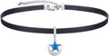 Yonhon Black Choker Necklace for Women,Gold/Siver Tone Choker Necklace with Elegant Pendantant