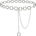 Women's Chain Belt Metal Waist Belt Chunky Belly Link Belt