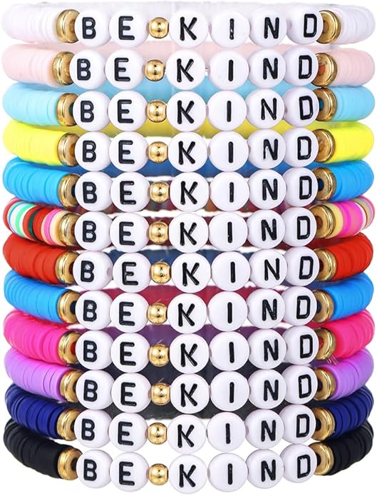 Friendship Bracelets Boho Stackable Bracelets for Women Surfer Heishi Clay Bead Bracelets Stretch Preppy Bracelets Colorful Boho Bracelets for Women