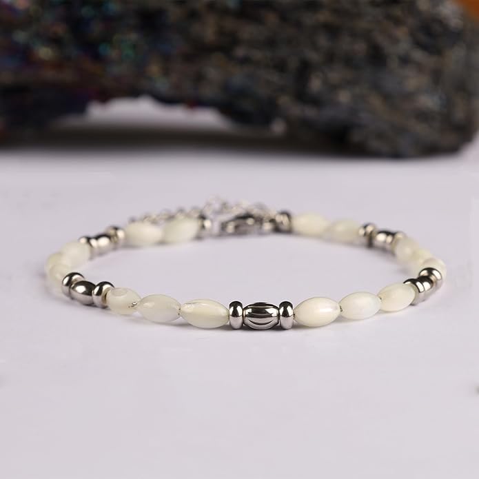 Natural Gem Stone Beaded Bracelets for Women Adjustable Stainless Steel Agate Lapis Tiger Eye Aventurine Rose Quartz