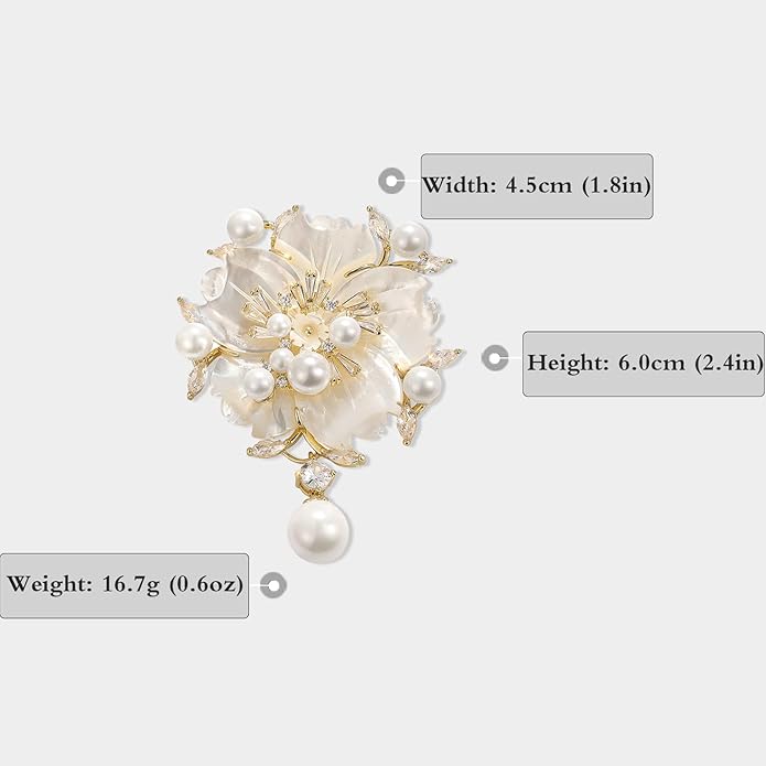 Brooch Pins For Women Fashion, Flower Brooches Jewelry For Women Floral Series Brooches And Pins Designer Lady's Costume