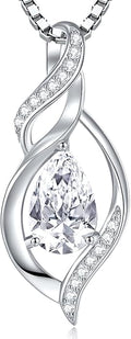 Gorgeous Moissanite Necklaces for Women - Valentine's Day Gifts for Wife Girlfriend, 925 Sterling Silver 1-3CT Moissanite Pendant Jewelry, Wedding Anniversary Birthday Christmas for Mom