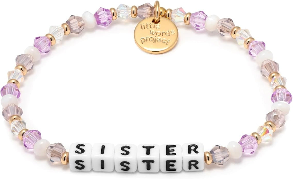 Little Words Project Mother's Day Gifts, The Original Word Bracelet, Made with Colorful Beads and Plated Brass Hardware, Handcrafted Design & Positive Message