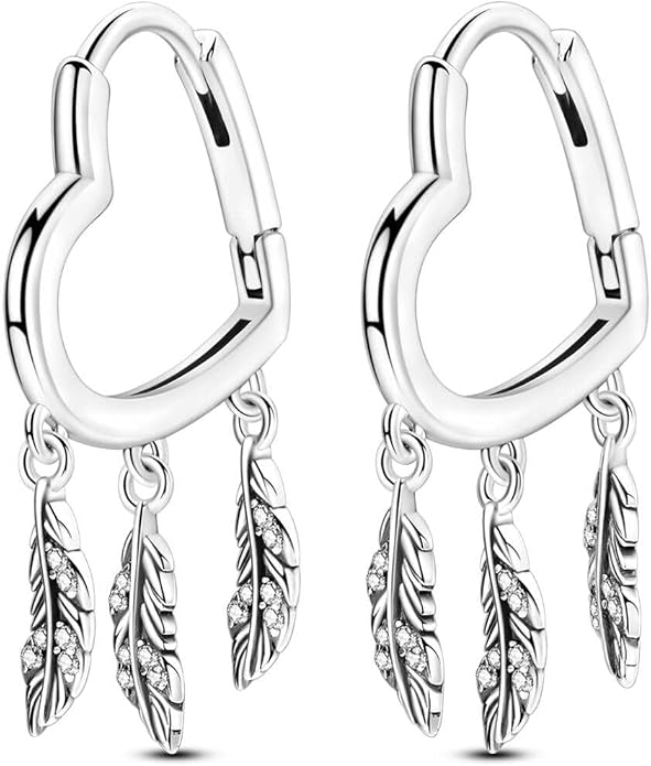 LAZA 925 Sterling Silver Hoop Earrings for Women, Hypoallergenic Huggie Butterfly Dangle Drop Earrings Colorful Flower Earrings Jewelry Gifts