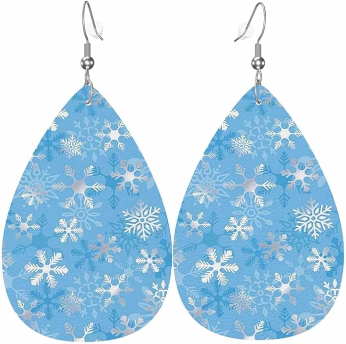 Teardrop Style Leather Earrings Outer Layer Silver Plating Hypoallergenic, Fashion Accessories Suitble Casual Outfits Parties Daily Wear for Sister Mom Wife Friends