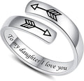 Adjustable Hope Rings 925 Sterling Silver Always with you Ring Inspirational Jewelry Encouragement Gifts for Women