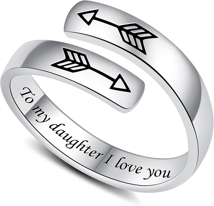 Adjustable Hope Rings 925 Sterling Silver Always with you Ring Inspirational Jewelry Encouragement Gifts for Women