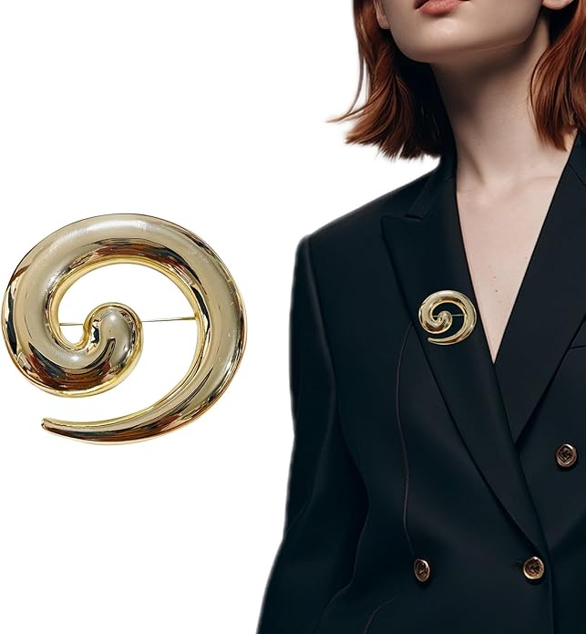Minimalist Metal Brooch for Women, Unique Irregular Shape Pin Jewelry, Sun, Snail, Starfish & Abstract Design Brooches, Fashion Accessories for Coat, Dress, Scarf, Bag