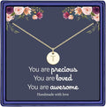 Hidepoo Valentines Gifts for Kids Teen Girls Women - 14K Gold Plated/Rose Gold Plated/S925 Sterling Silver Disc Initial Necklaces for Girls Jewelry Birthday Valentines Gifts for Kids Girl Teens Women