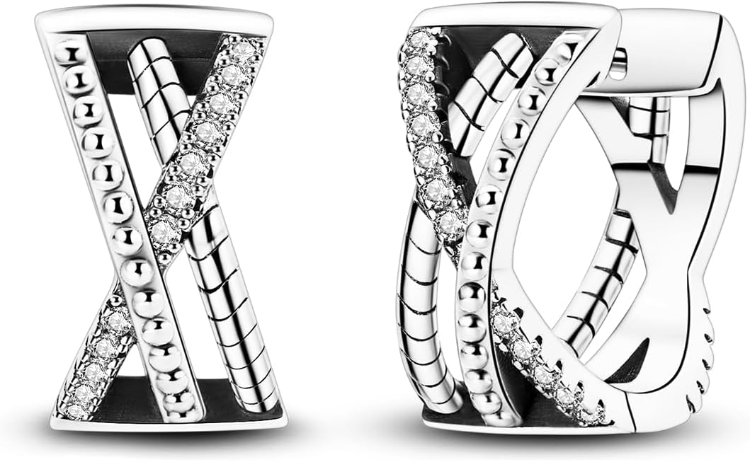 Parmuz 925 Sterling Silver Huggie Hoop Earrings Butterfly Posts Thick Chunky Hoops for Women Small Tiny cuff Cubic Zirconia Snake Heart Earring