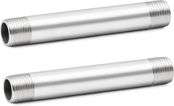ChillWaves 304 Stainless Steel Pipe Fitting, Nipple Cast Pipe 1" NPT Male x 1" by VisittheCHILLWAVES