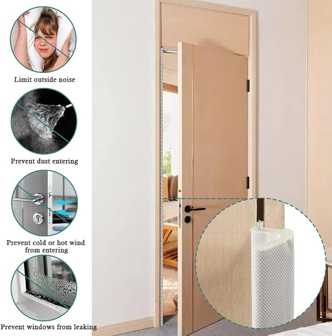 LSGCQ Kerf Weather Stripping for Door Seal Strip, 40 Ft, Front Door Seal Strip - Image 4