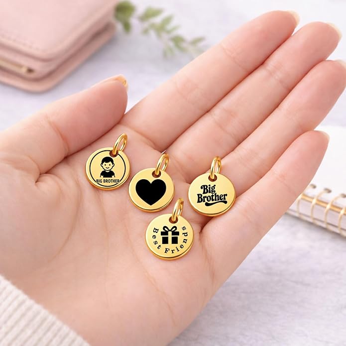 SM Design Pregnancy & New Baby Charm Set – Set of 4 Meaningful Stainless Steel Charms – Great for Crafting, Making Bracelets and Necklaces - Meaningful Keepsake Charms for Expecting & New Moms