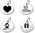 SM Design Pregnancy & New Baby Charm Set – Set of 4 Meaningful Stainless Steel Charms – Great for Crafting, Making Bracelets and Necklaces - Meaningful Keepsake Charms for Expecting & New Moms