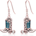 Western Earrings for Women 925 Sterling Silver Turquoise Western Country Dangle Drop Earrings Country Jewelry Gifts for Cowgirl Cowboy