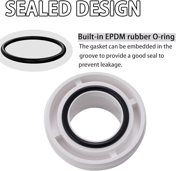 1-1/2" PVC Union Coupling Pipe Fitting PVC Adapter Schedule 40, EPDM O-Ring - Image 5