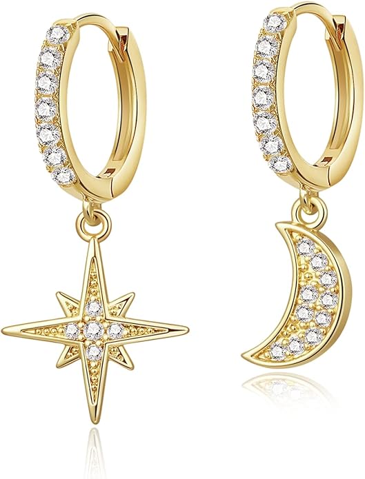 14K Gold Earring Cross Waterdrop Butterfly Heart Knot Earrings for Women Gold Silver Cross Leverback Drop Gold Silver Teardrop Hoop Dangle Earring White Gold Dangle Drop Earring